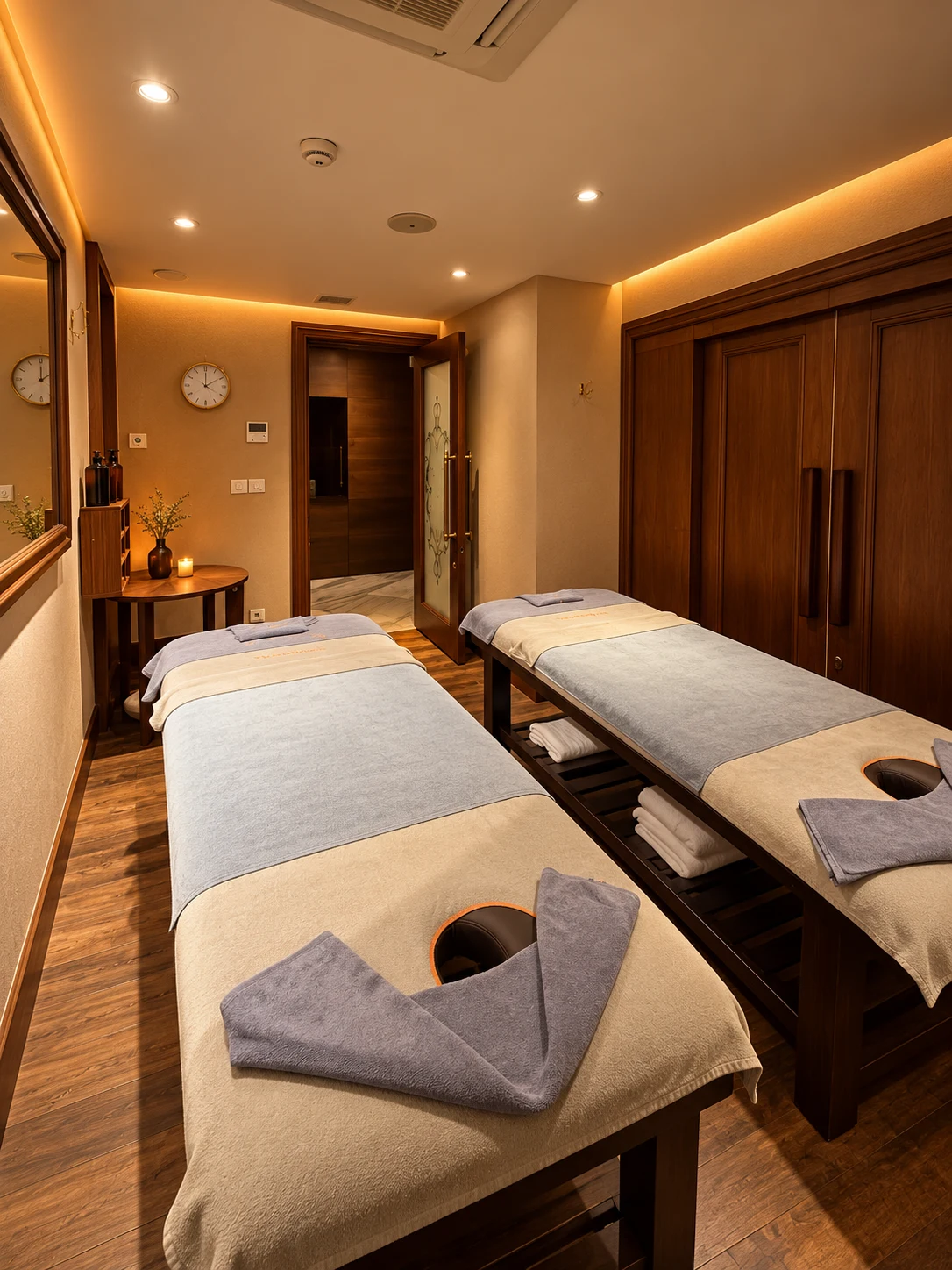 Actual couples massage room at Crown Royal